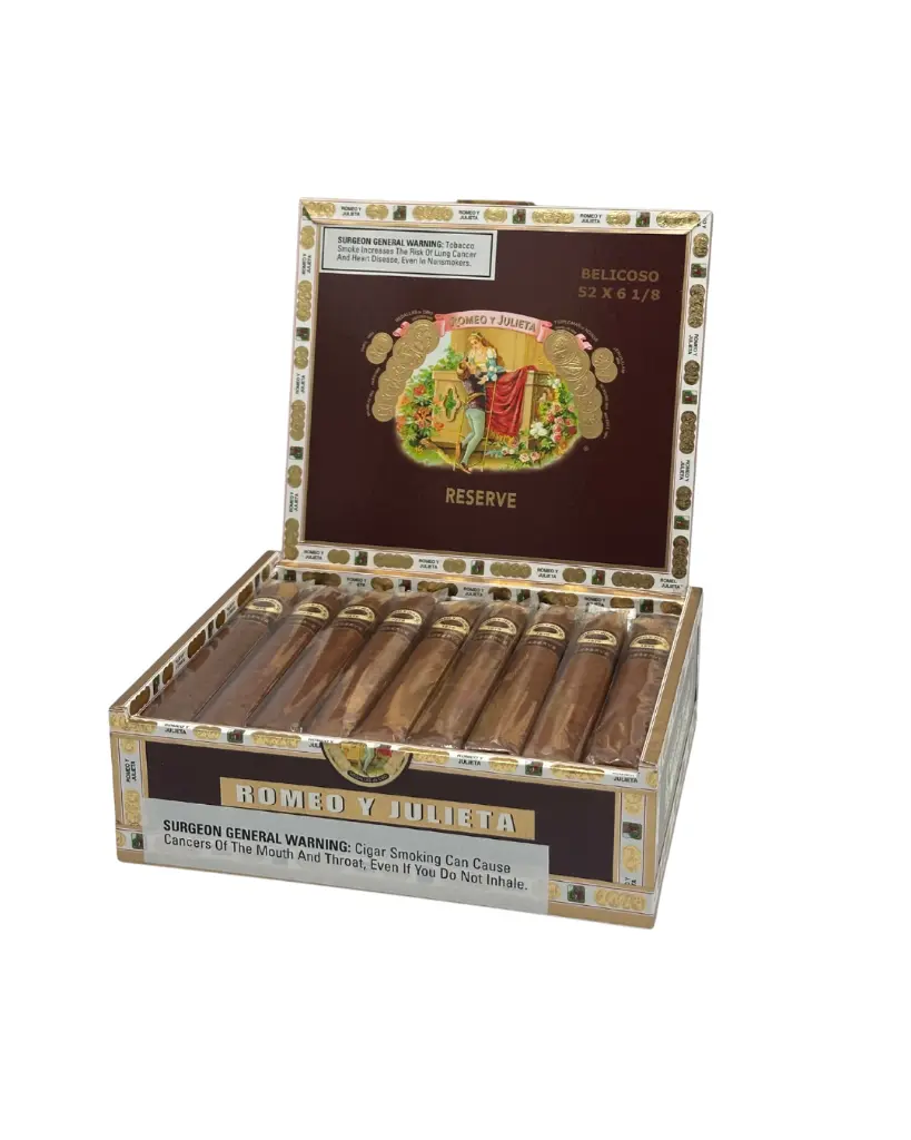 romeo-y-julieta-reserve-belicoso-open-box.webp