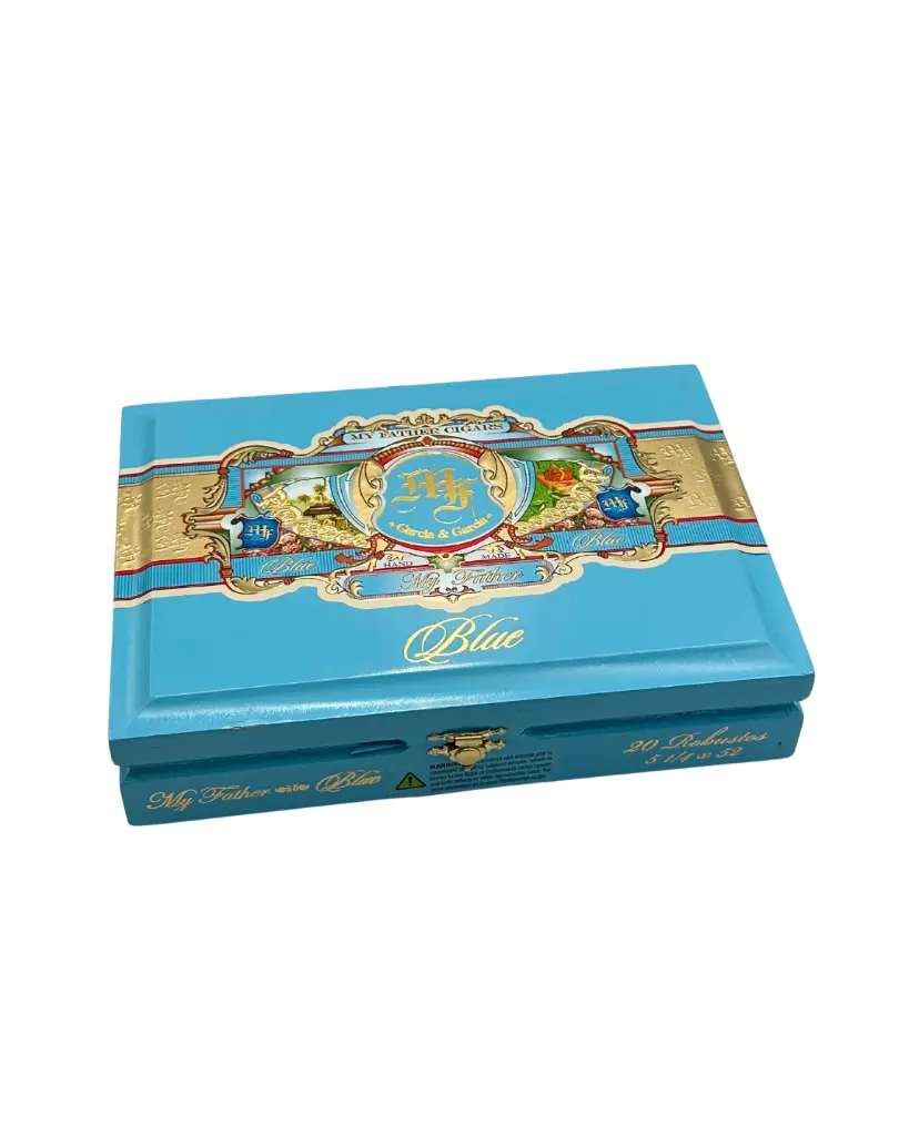 my-father-blue-robusto-box-closed-lid.webp