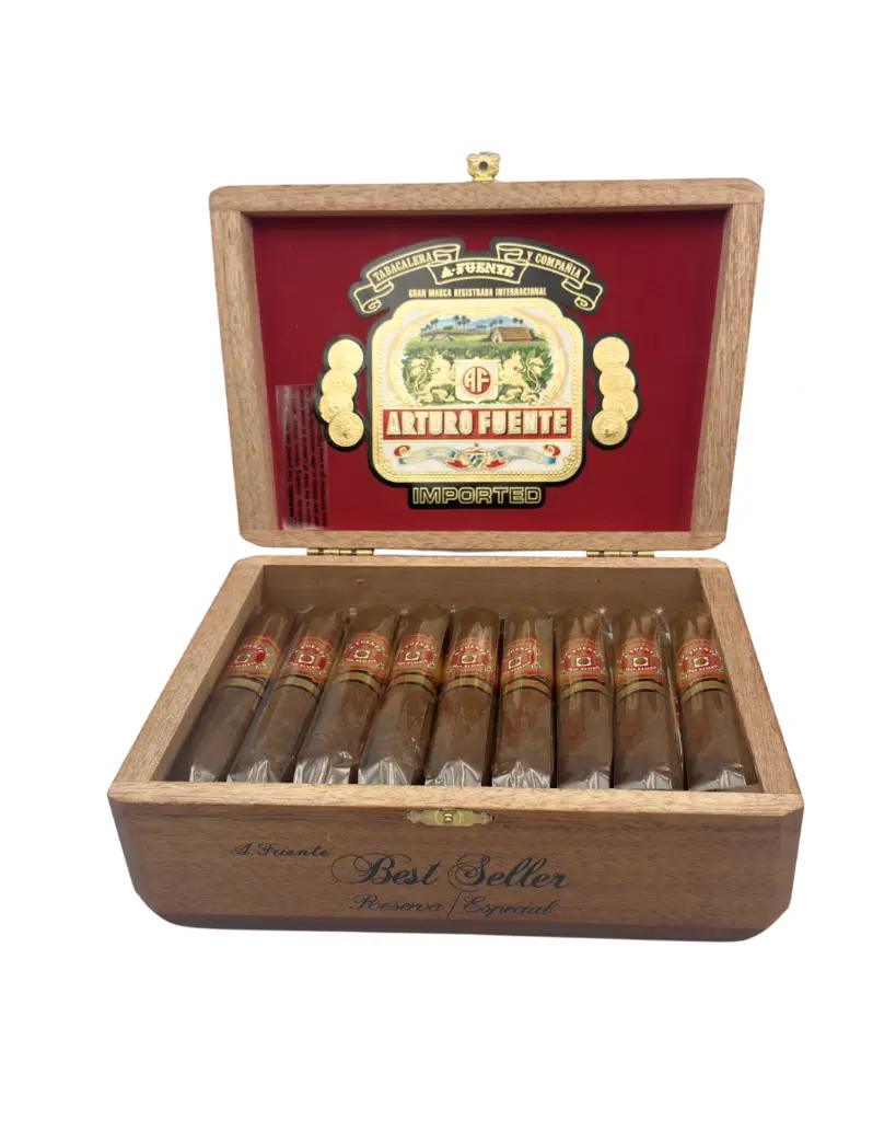 arturo-fuente-hemingway-best-seller-perfecto-single-with-open-box.webp