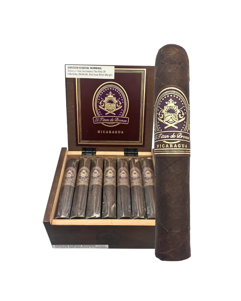 el-titan-de-bronze-nicaragua-robusto-open-box-and-cigar.webp
