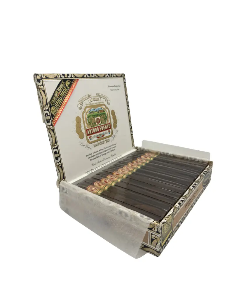 arturo-fuente-gran-reserva-corona-imperial-maduro-box-open-angle.webp