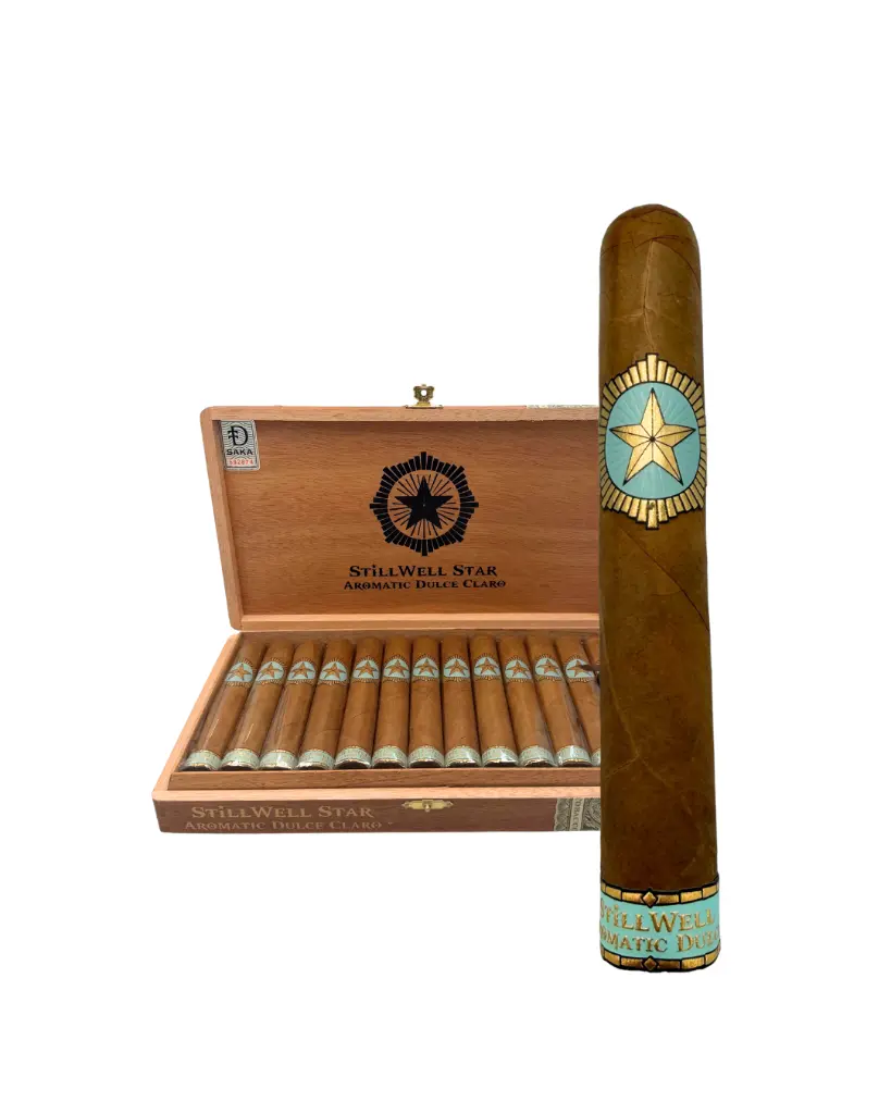 stillwell-star-aromatic-dulce-claro-toro-box-and-cigar.webp