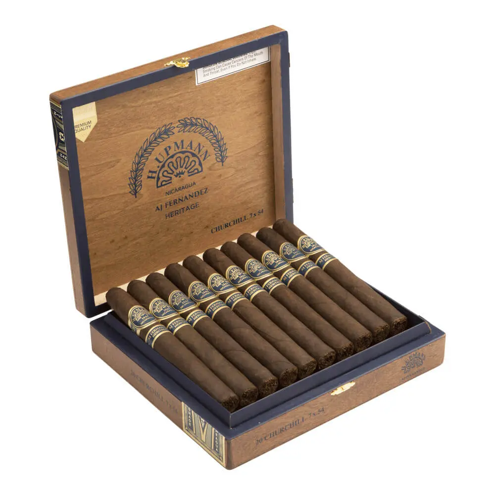 h-upmann-nicaragua-ajf-heritage-churchill-open-box.webp